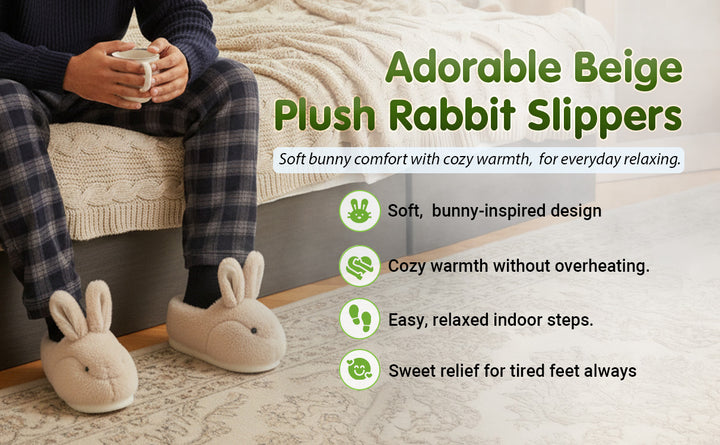 Hop Into Ultimate Comfort with These Adorable Rabbit Plush Slippers!