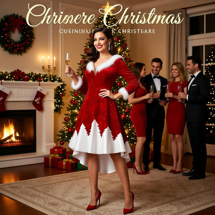 Festive Glam Christmas Dress – Where Comfort Meets Celebration