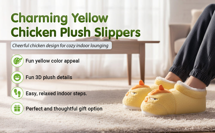 Cozy Plush Bird Slippers – Cute, Warm & Ultra-Comfy