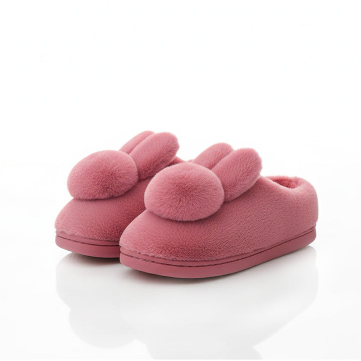 Snuggle into Cuteness with Bunny-Ear Winter Slippers