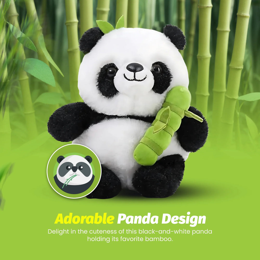 Adorable Panda Plush with Bamboo Hideout – Cuddly Toy & Collectible Gift