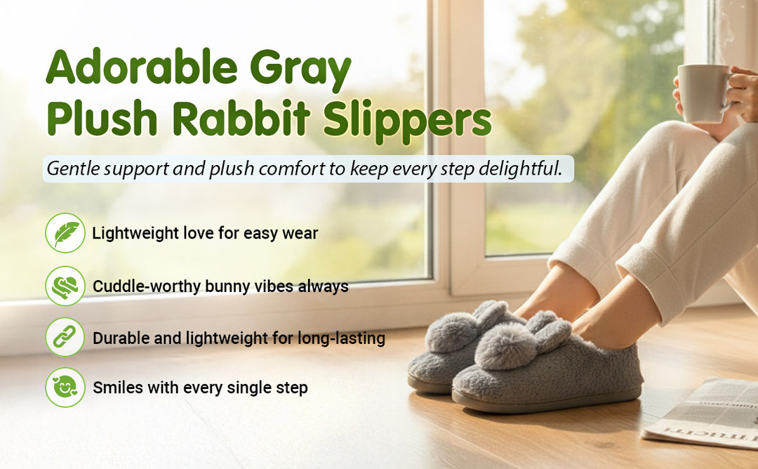 Snuggle into Cuteness with Bunny-Ear Winter Slippers