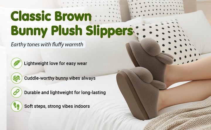 Snuggle into Cuteness with Bunny-Ear Winter Slippers
