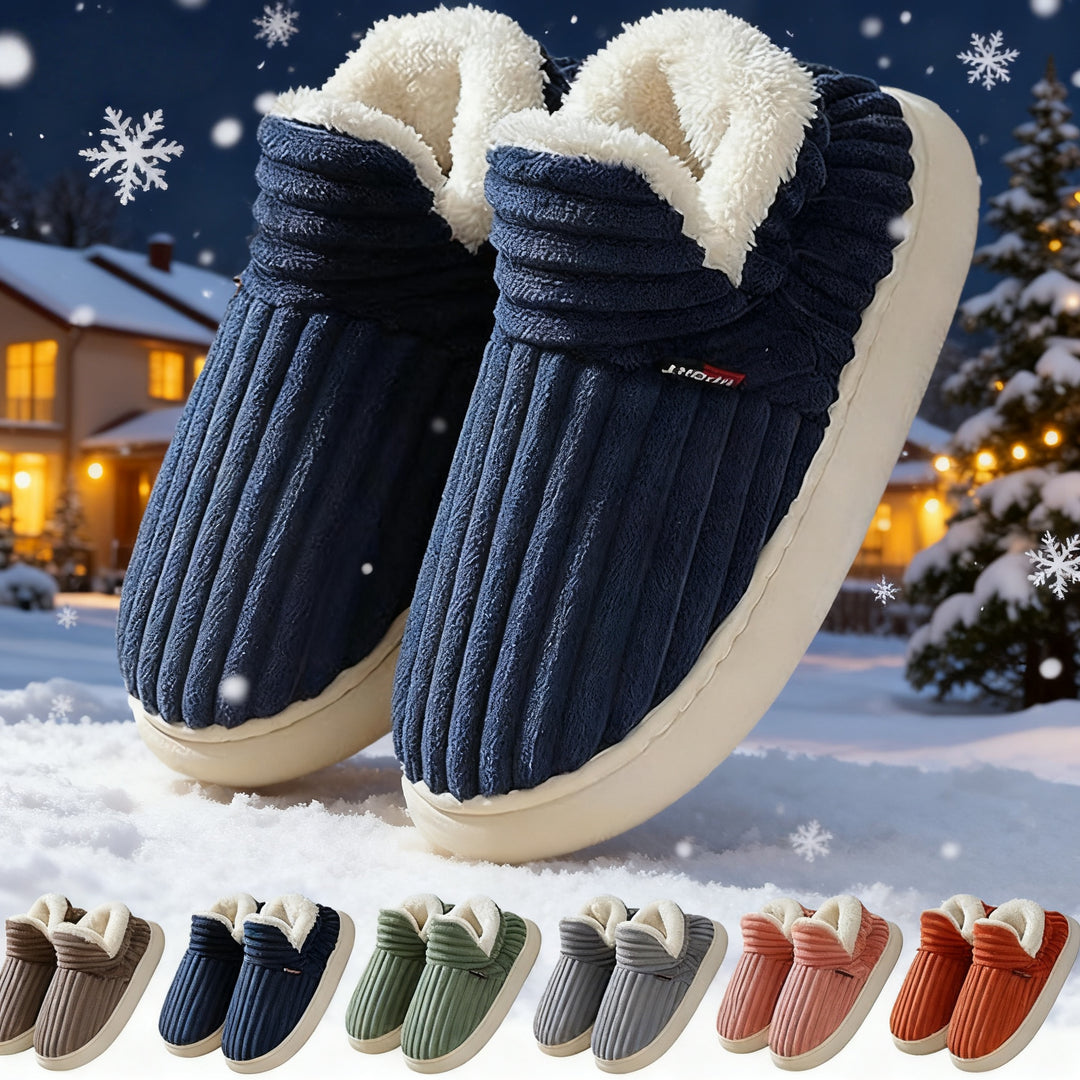 Cozy Winter Cotton Plush Slippers – Warm Indoor &amp; Outdoor Fleece Slippers for Couples - All Inclusive Family Treasures