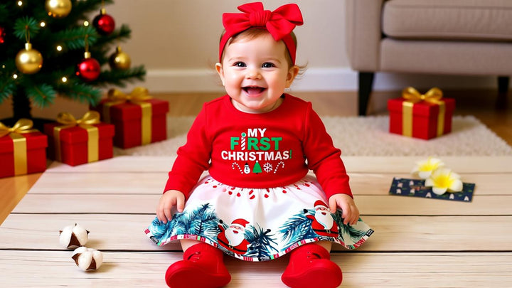 My First Christmas - Christmas Tree Snowman Skirt
