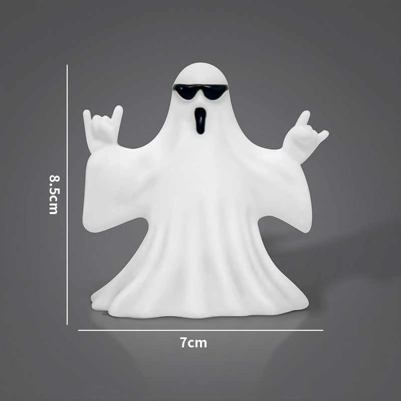 Cute Ghost Figurine Ornaments – Halloween Mini Phantom Collection