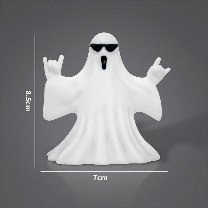 Cute Ghost Figurine Ornaments – Halloween Mini Phantom Collection