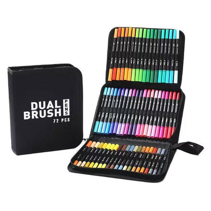 Dual Tip Brush Pens Set – Vibrant Watercolor Markers for Artists & Hobbyists - All Inclusive Family Treasures