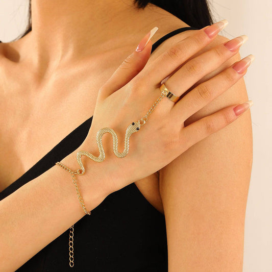 Bold Serpentine Hand Chain Bracelet - All Inclusive Family Treasures