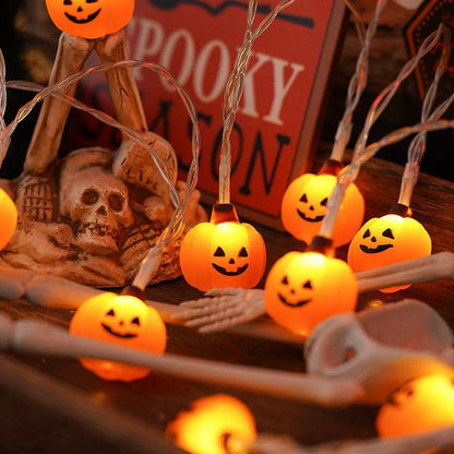 Halloween Lighting Chain | Pumpkin, Ghost & Bat Models for Indoor & Outdoor Decoration - All Inclusive Family Treasures