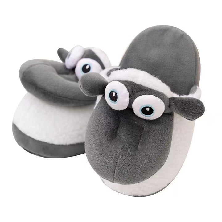 Sheep Plush Cotton Winter Slippers – Cozy, Fun & Adorable