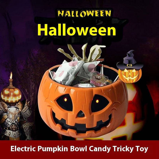 Children's Electric Halloween Pumpkin Lamp Candy Bowl – The Perfect Glowing Treat Holder for Spooky Fun! - All Inclusive Family Treasures