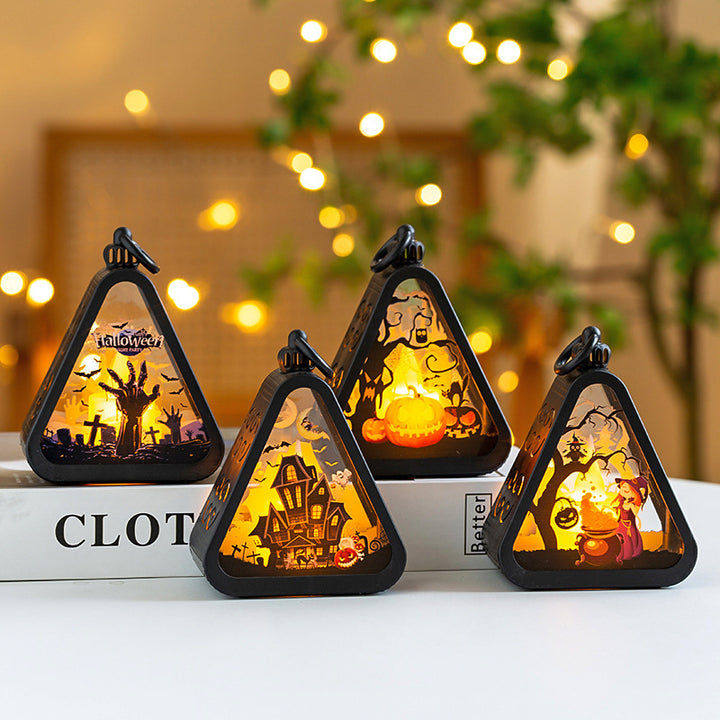 Haunted Glow Pumpkin Lantern – Spooky Halloween Décor Light