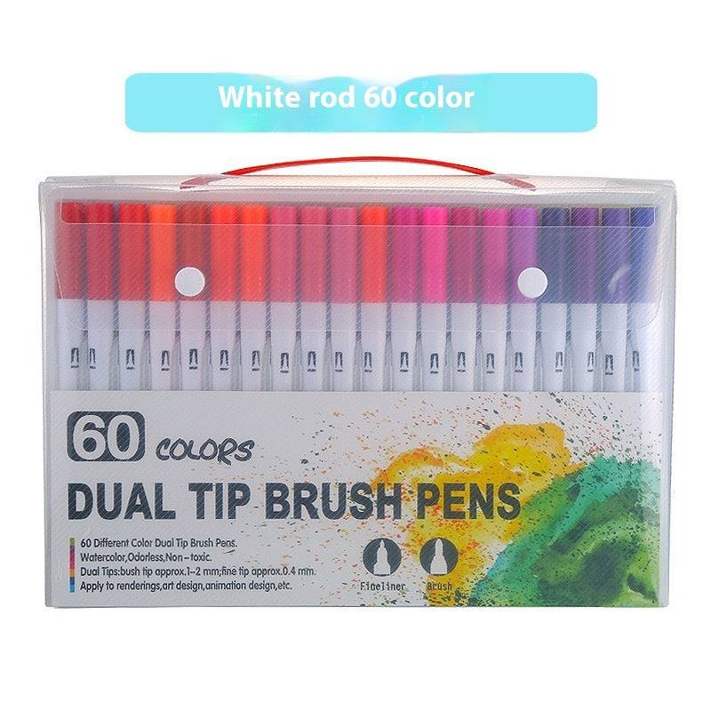 Dual Tip Brush Pens Set – Vibrant Watercolor Markers for Artists & Hobbyists - All Inclusive Family Treasures