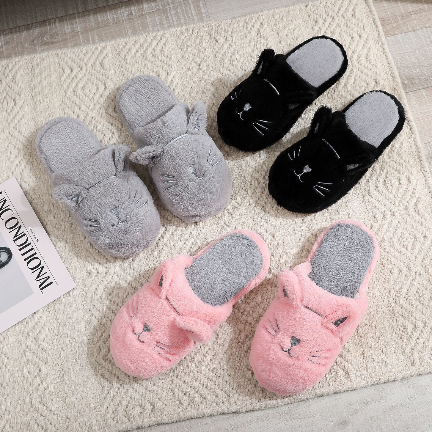 Purr-fectly Cozy: Cat-Themed Soft Bottom Slippers! - All Inclusive Family Treasures