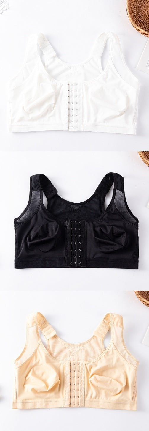 Set of 3 - Ultimate Comfort & Support: The Front Buckle Sports Bra - All Inclusive Family Treasures