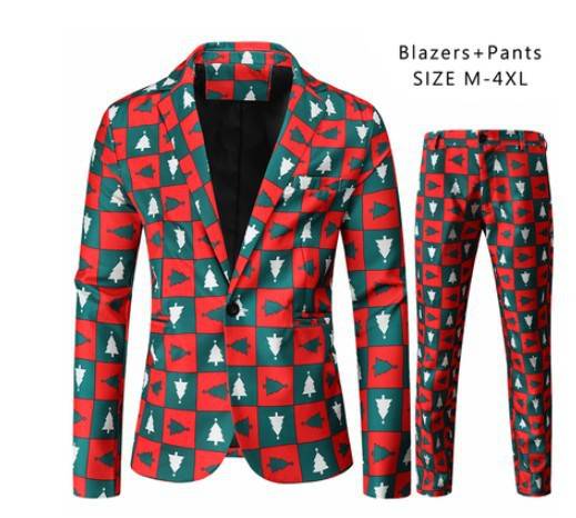 Men's Christmas Suit - Festive Holiday Blazer and Pants Set - All Inclusive Family Treasures