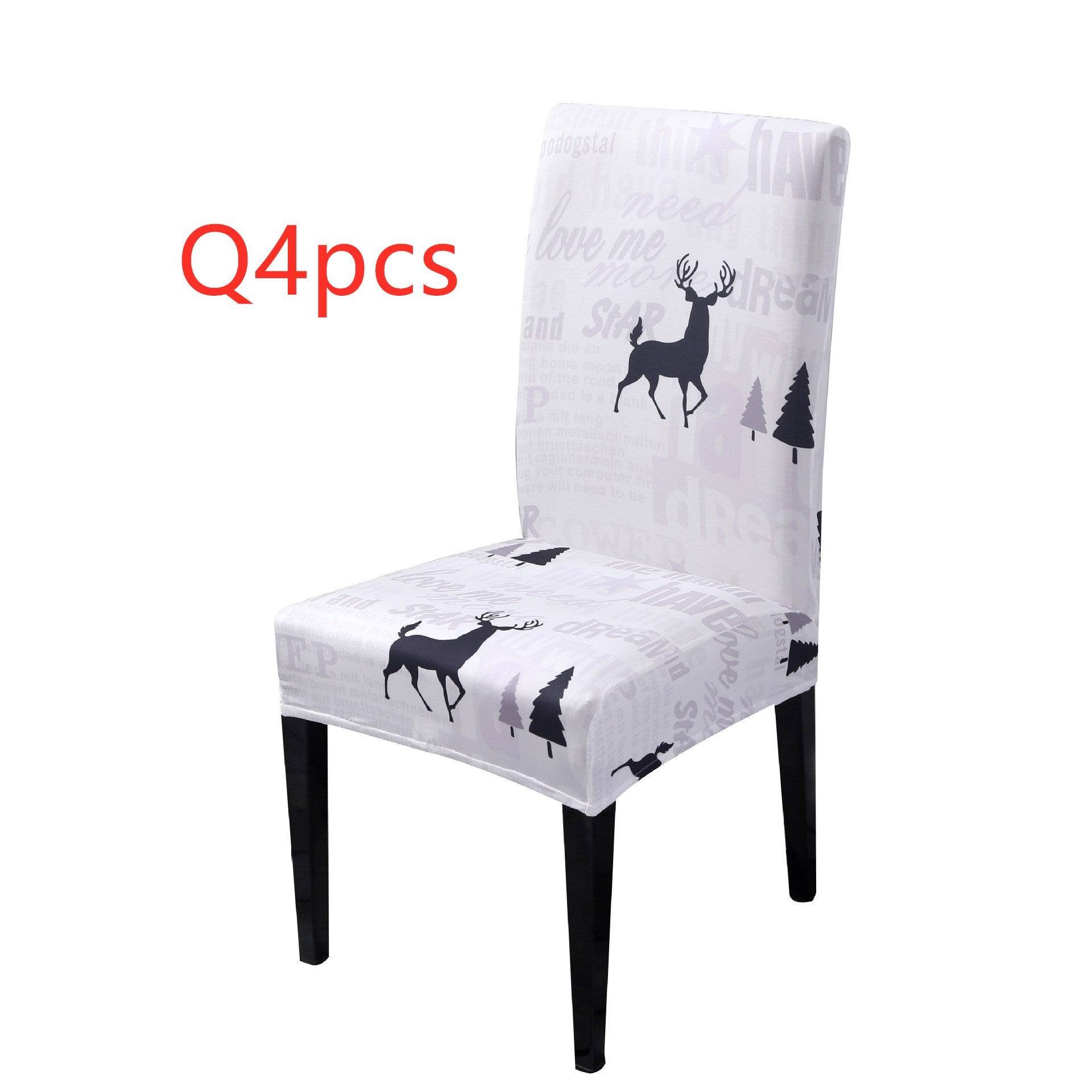 Festive Christmas Chair Covers – Universal Stretch Fit for Dining Chairs - All Inclusive Family Treasures