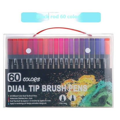 Dual Tip Brush Pens Set – Vibrant Watercolor Markers for Artists & Hobbyists - All Inclusive Family Treasures