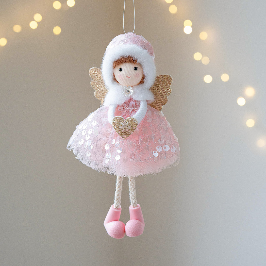 Heavenly Glow: Christmas Angel Girl Ornaments
