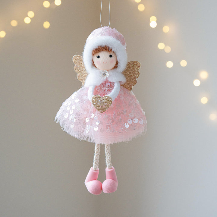 Heavenly Glow: Christmas Angel Girl Ornaments
