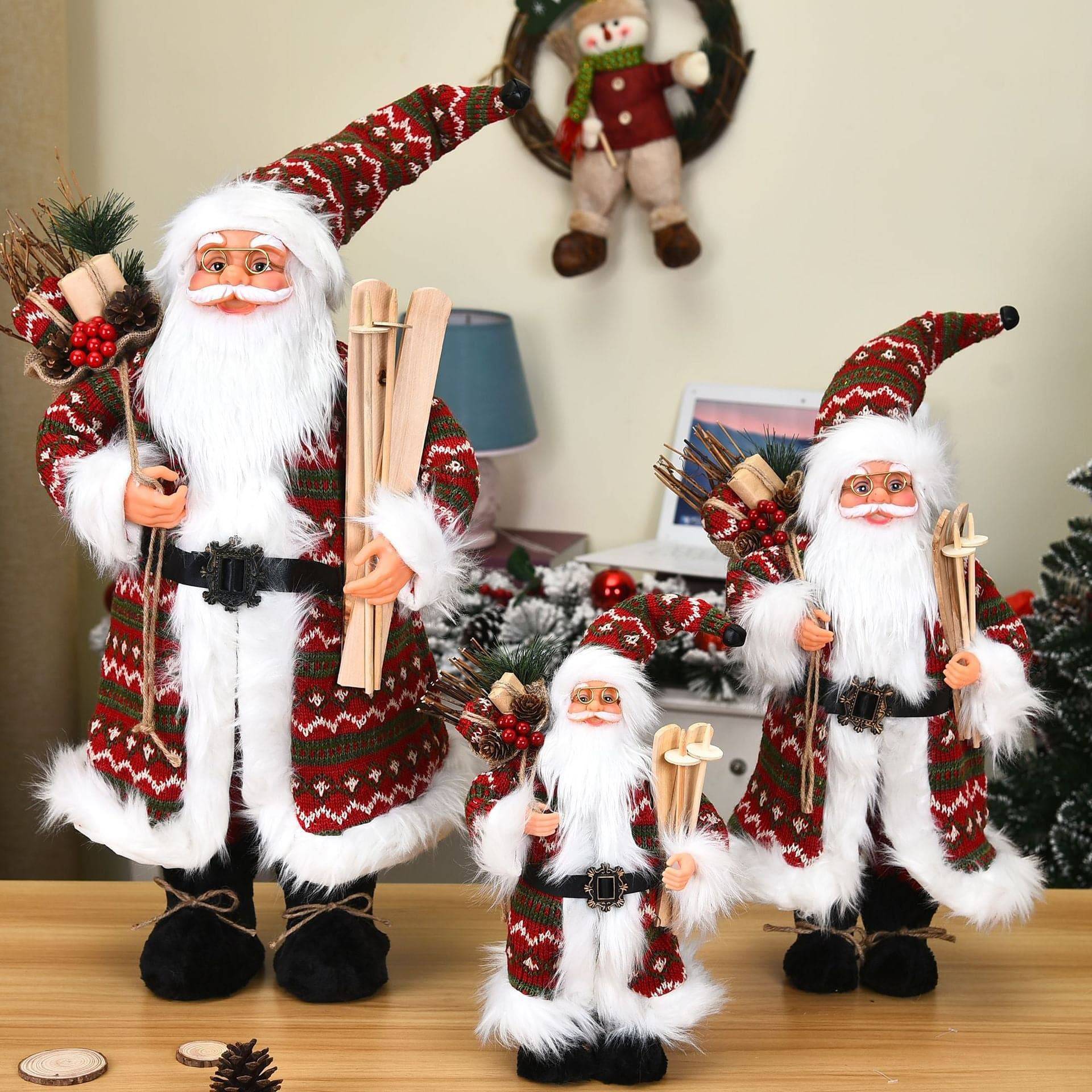 Charming Nordic Santa Claus Ornaments – Festive Winter Wonderland Decor - All Inclusive Family Treasures