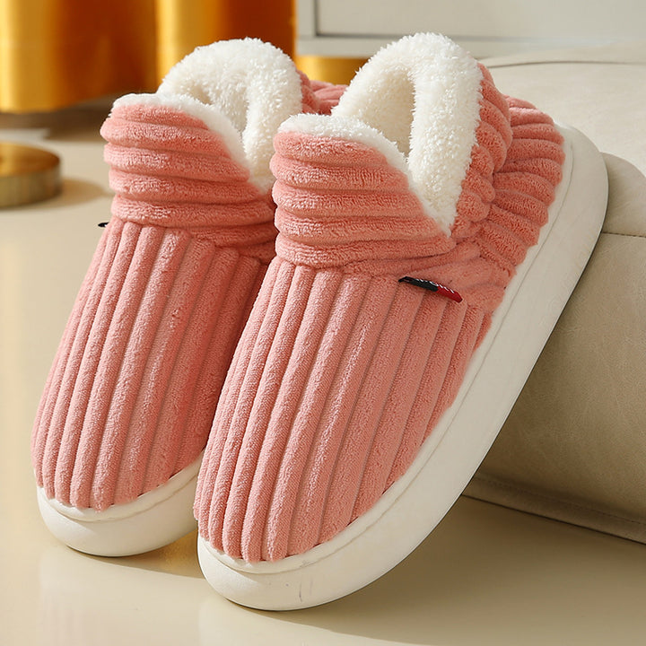 Cozy Winter Cotton Plush Slippers – Warm Indoor &amp; Outdoor Fleece Slippers for Couples - All Inclusive Family Treasures