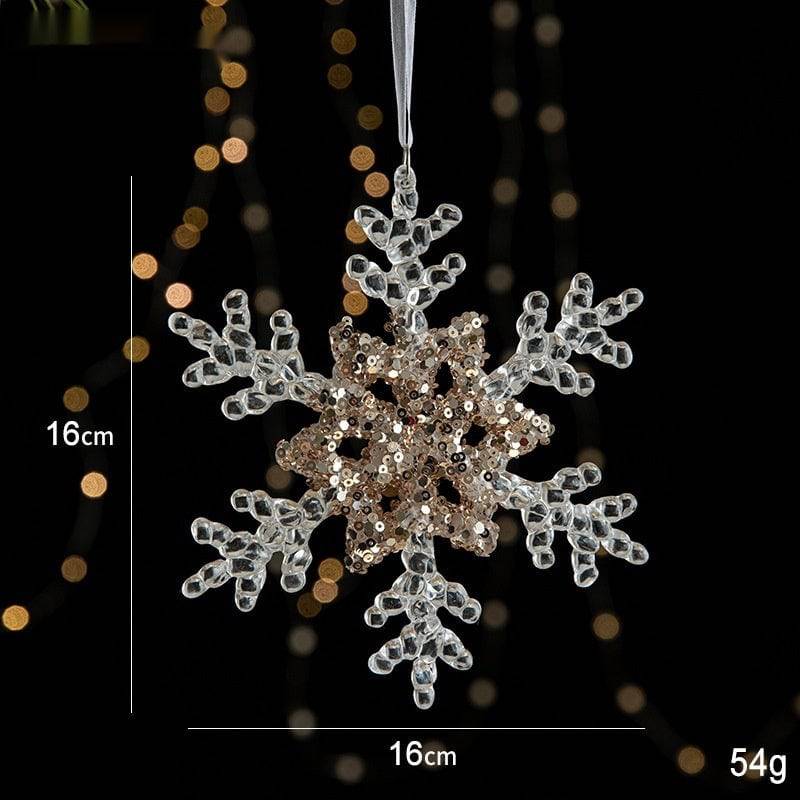 Sparkling Sequin Acrylic Christmas Ornaments – Set of Elegant Transparent Pendants - All Inclusive Family Treasures