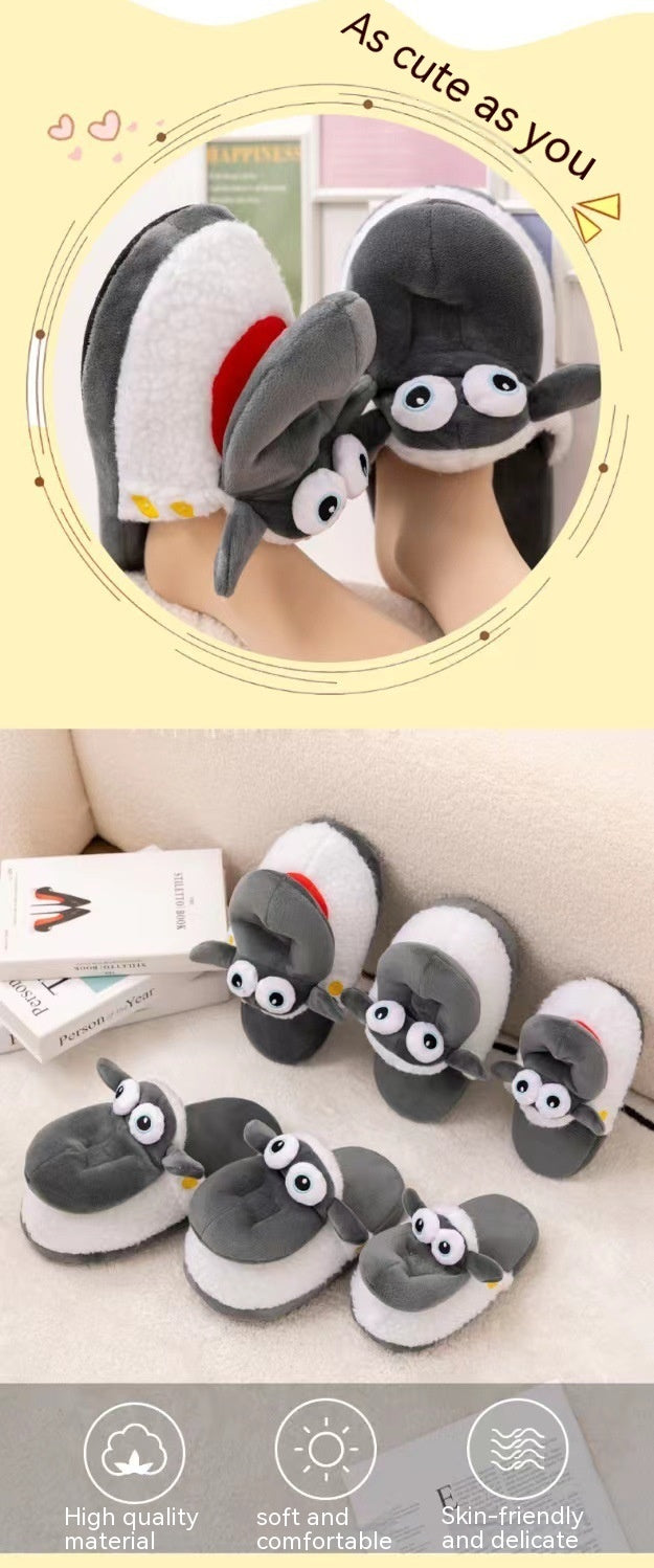 Sheep Plush Cotton Winter Slippers – Cozy, Fun & Adorable