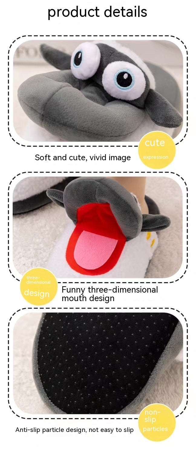 Sheep Plush Cotton Winter Slippers – Cozy, Fun & Adorable