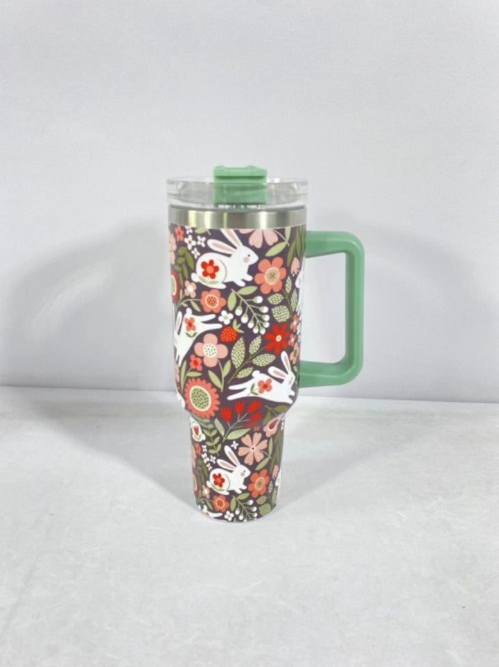 Festive Sip & Go: Christmas Pattern Stainless Steel Tumbler