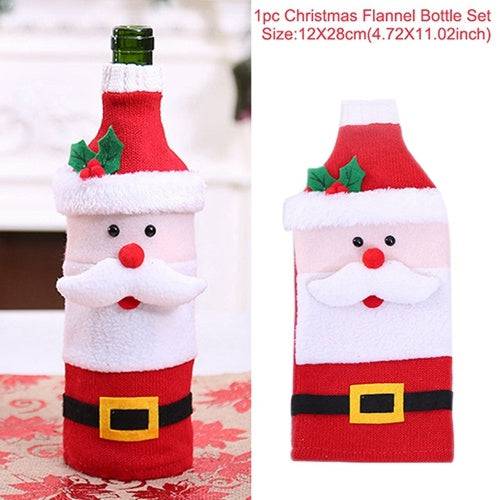 Festive Christmas Wine Bottle Covers – Adorable Holiday Bottle Bags for Perfect Gift Wrapping - All Inclusive Family Treasures