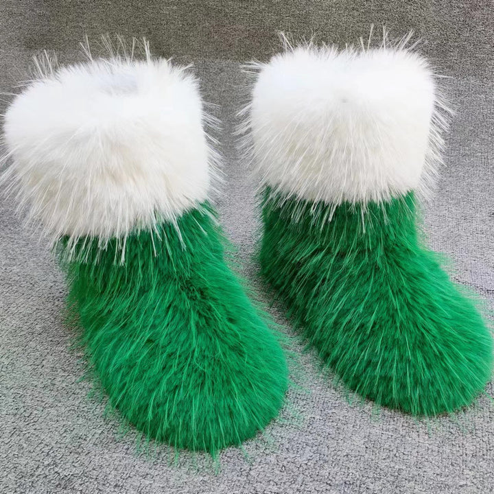 Christmas Plush Boots – Cozy Holiday Warmth