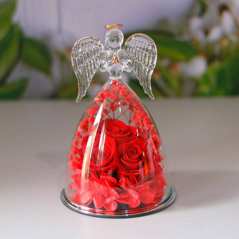 Eternal Angel Glass Rose Gift – Timeless Elegance for Every Occasion - All Inclusive Family Treasures