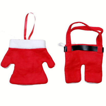 Santa Suit Christmas Cutlery Holder Set – Add Festive Fun to Your Table Setting! - All Inclusive Family Treasures