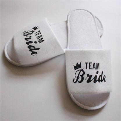 Say "I Do" to Comfort: Wedding Party Plush Slippers! - All Inclusive Family Treasures