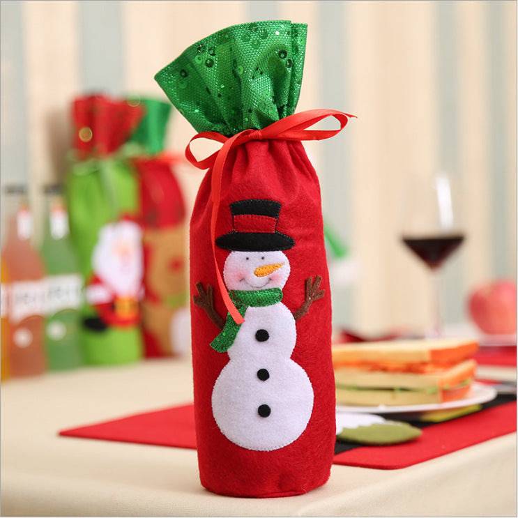 Festive Christmas Wine Bottle Covers – Adorable Holiday Bottle Bags for Perfect Gift Wrapping - All Inclusive Family Treasures