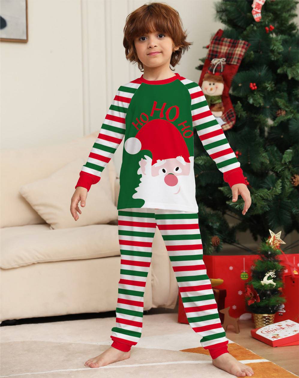 Festive Red Stripe Family Christmas Pajama Set – Cozy Matching Holiday Sleepwear - All Inclusive Family Treasures