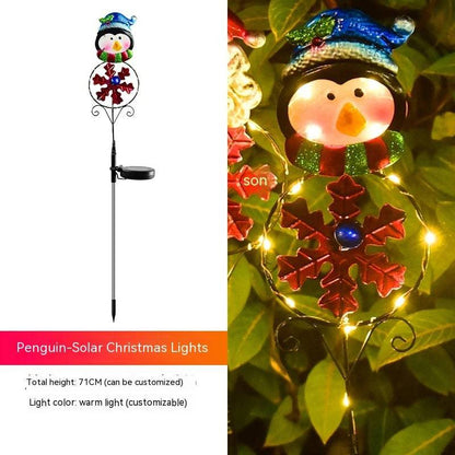 Solar Christmas Garden Lights – Festive LED Snowman, Santa, Reindeer & Penguin Yard Stakes! - All Inclusive Family Treasures