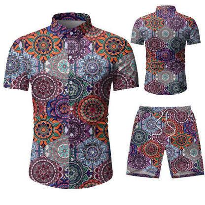 Men's Short Sleeve Shorts Casual Suit - All Inclusive Family Treasures