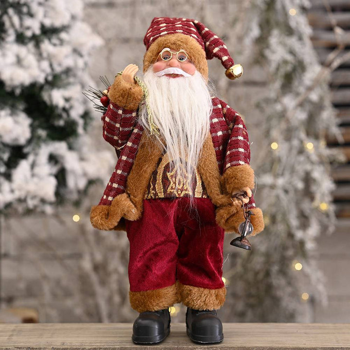 Classic Standing Santa Claus Doll - A Timeless Holiday Decor Piece - All Inclusive Family Treasures