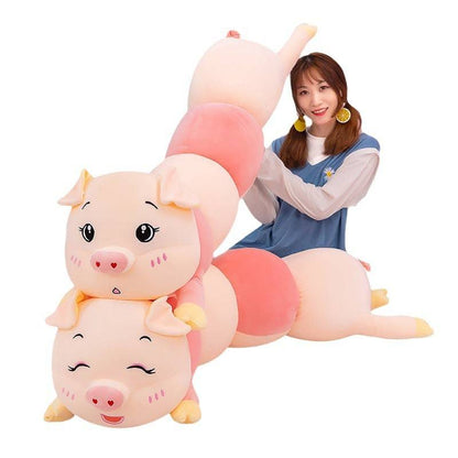 Adorable Piggy Long Body Pillow – Cuddly Plush for Comfort & Decor - All Inclusive Family Treasures