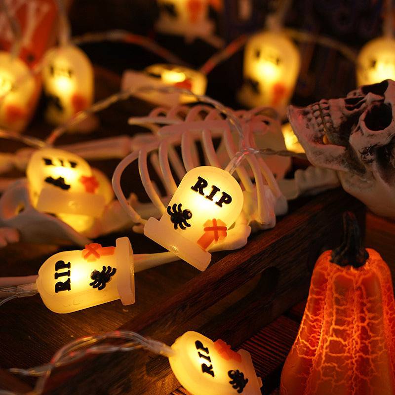 Halloween Lighting Chain | Pumpkin, Ghost & Bat Models for Indoor & Outdoor Decoration - All Inclusive Family Treasures