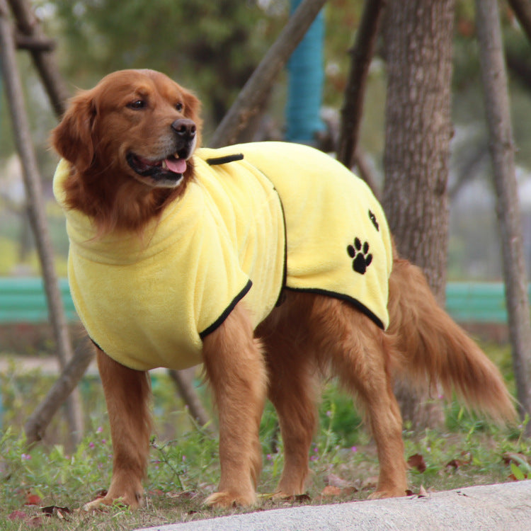 Cozy Coral Fleece Pet Bathrobe - All Inclusive Family Treasures