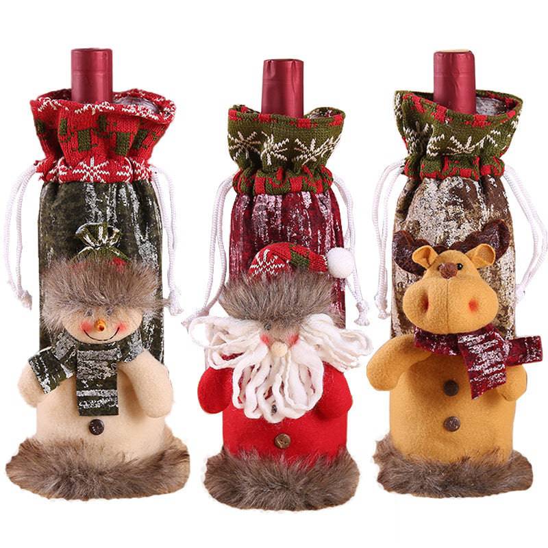 Festive Christmas Wine Bottle Covers – Adorable Holiday Bottle Bags for Perfect Gift Wrapping - All Inclusive Family Treasures