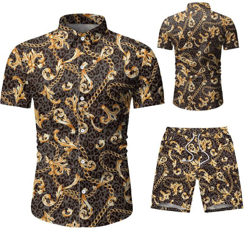 Men's Short Sleeve Shorts Casual Suit - All Inclusive Family Treasures