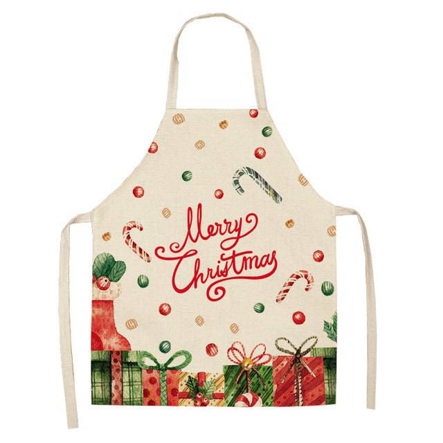 Festive Christmas Cotton & Linen Apron Collection – Perfect for Holiday Cooking & Baking - All Inclusive Family Treasures