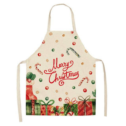 Festive Christmas Cotton & Linen Apron Collection – Perfect for Holiday Cooking & Baking - All Inclusive Family Treasures