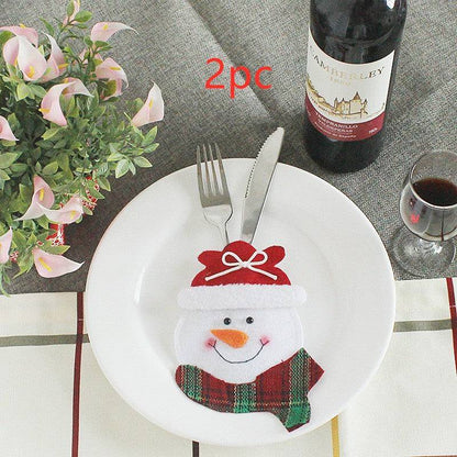 Festive Christmas Cutlery Holder Set – Add a Touch of Holiday Magic to Your Table! - All Inclusive Family Treasures