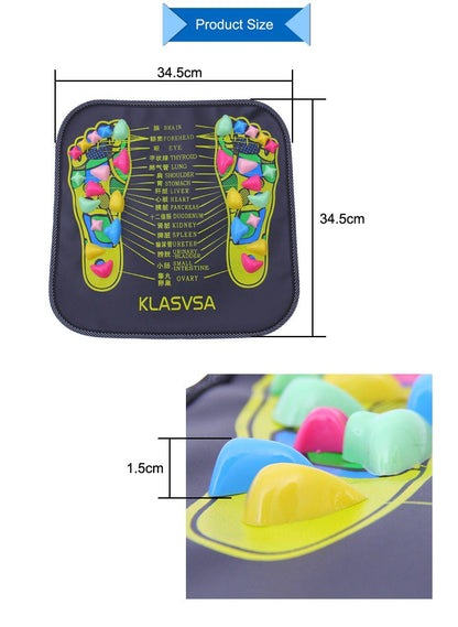 Reflexology Foot Massage Pad - Cobblestone Acupressure Mat for Pain Relief & Health Care - All Inclusive Family Treasures